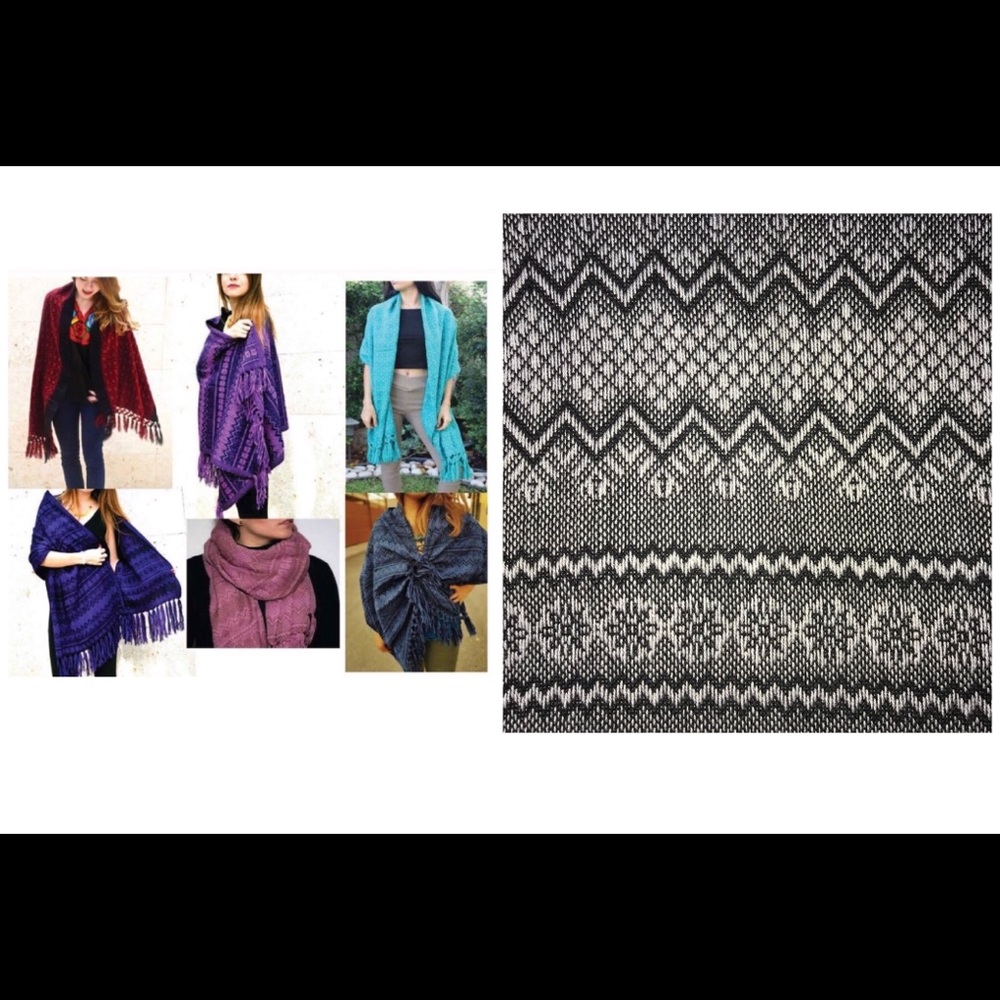 Black and white Shawl/Pashmina/Scarve